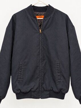 Cintas Navy workwear bomber jacket with quilted lining Size XL-R